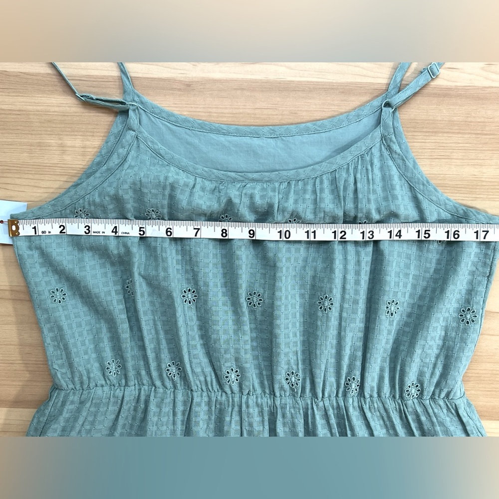 CAT & JACK/SUMMERTIME /Size XXL Girl / S-M Women- TEAL EYELET TIERES DRESS - Picture 11 of 14